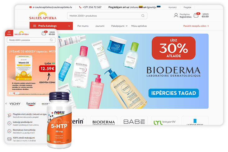 No novecojušas platformas līdz izcilam risinājumam: Saules Aptieka pārbūve mūsdienīgai e-komercijai