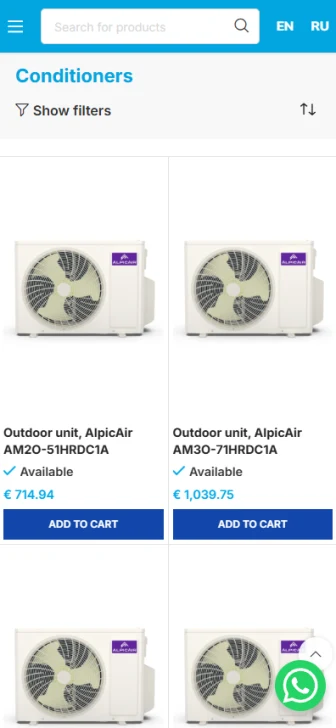 Kā Mikroklimats pārbūvēja savu e-komercijas platformu sarežģītu HVAC produktu atrašanai un pieprasījumiem — mobile