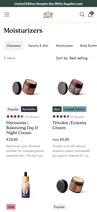 Kā Stoic Beauty ar datos balstītiem uzlabojumiem izveidoja uz pierādījumiem balstītu Shopify CRO procesu — mobile