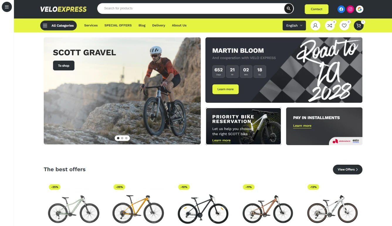 Kā VeloExpress pārgāja no OpenCart uz WooCommerce un palielināja e-komercijas ieņēmumus par 210% — desktop