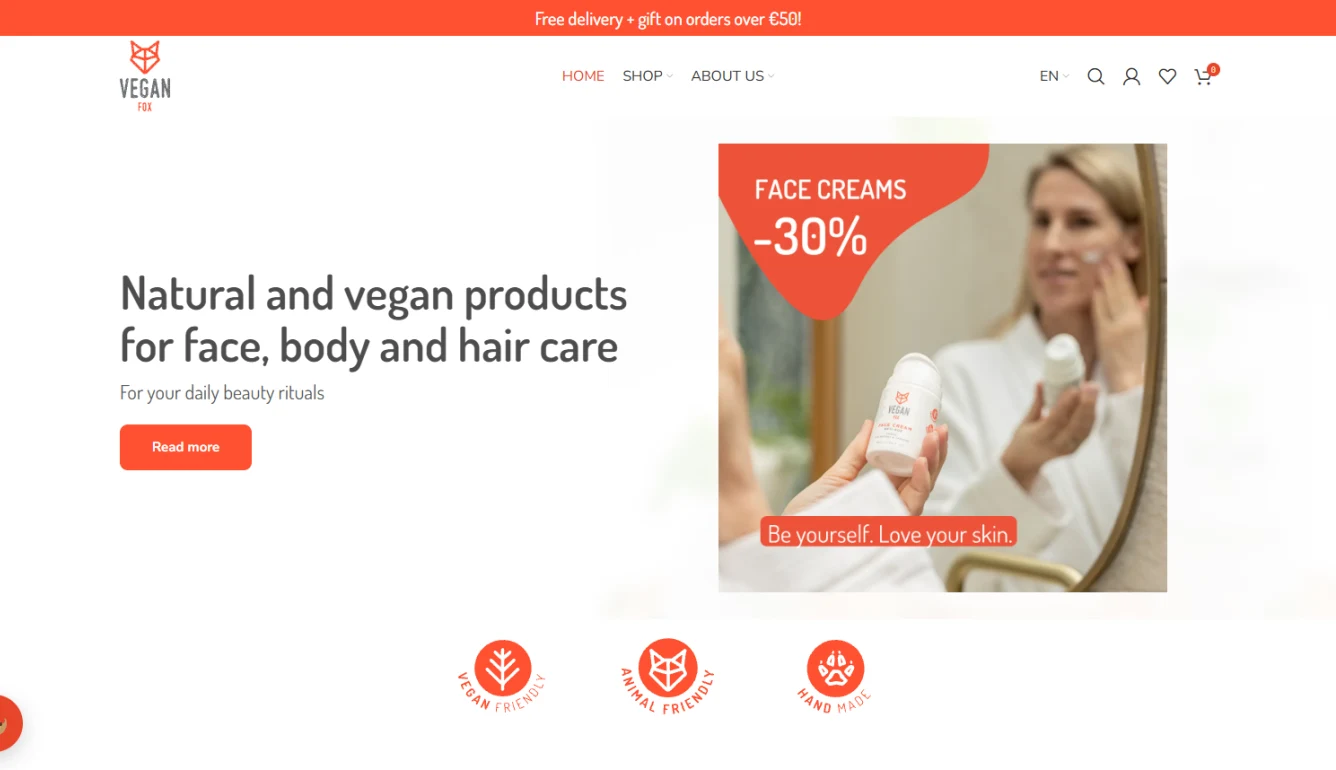 Kā Vegan Fox ar pastāvīgu fokusu uz veikala rezultātiem palielināja apgrozījumu par 33,9% un 25,5% — desktop